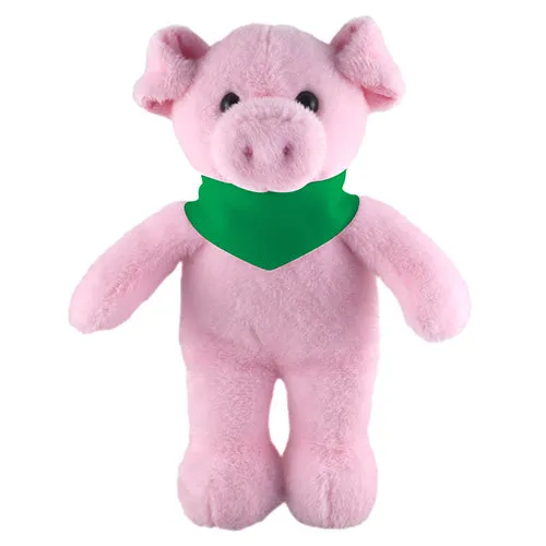 Soft Plush Stuffed Pink Teddy Bear with Bandana