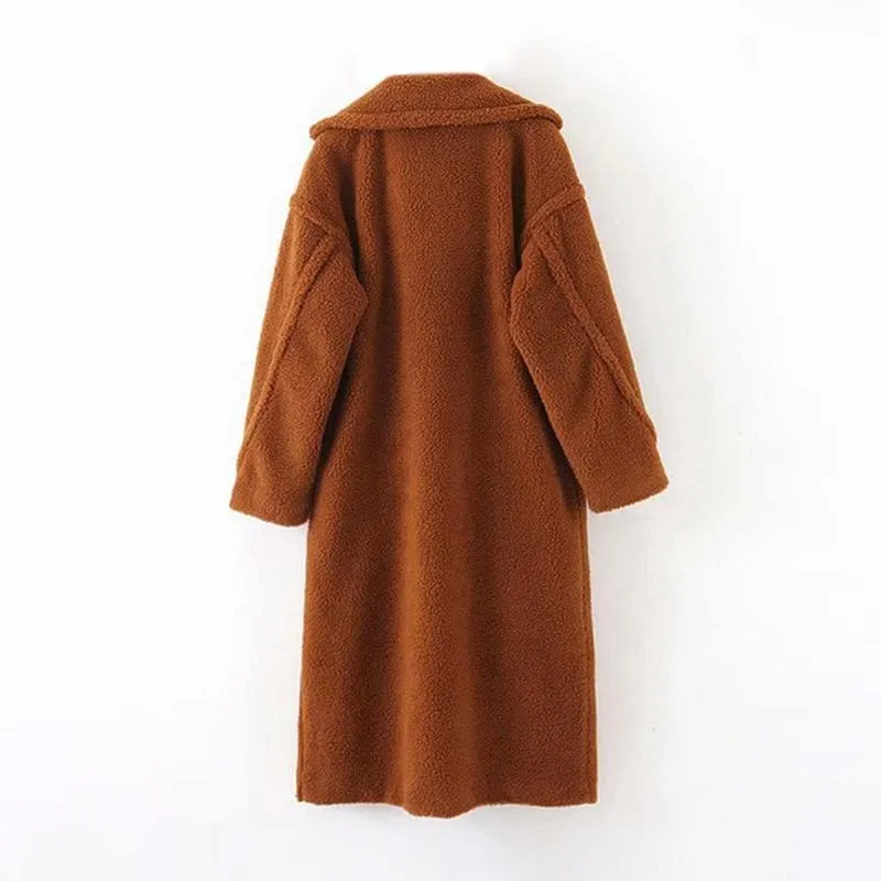SOLID TEDDY FUR COAT