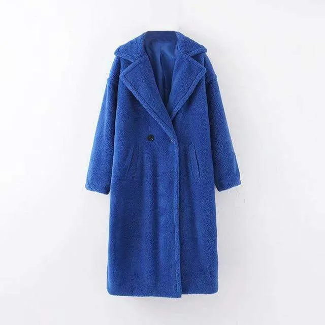 SOLID TEDDY FUR COAT