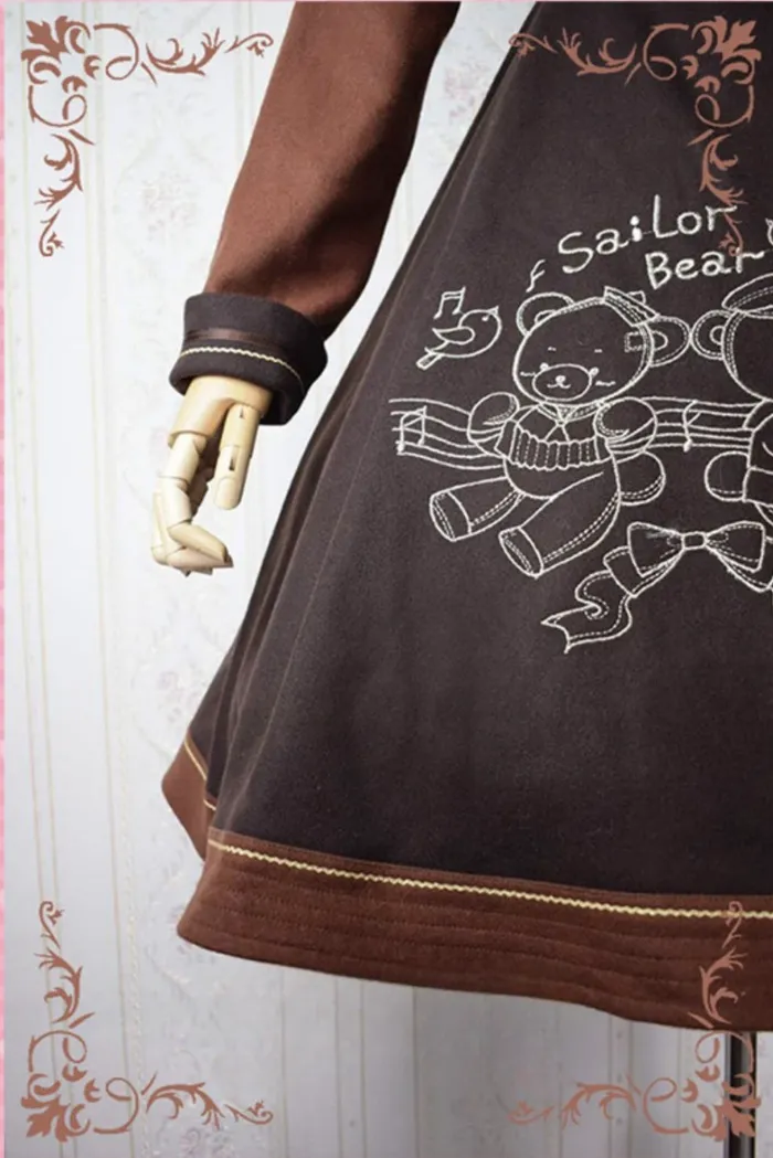 Strawberry Witch~Christmas Winter Lolita Coat New Year Embroidery Woolen Overcoat