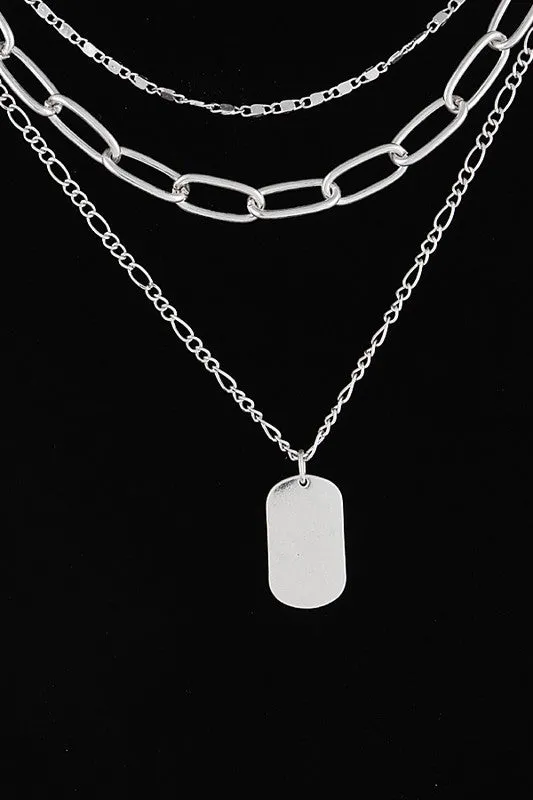 Tag Layered Necklace