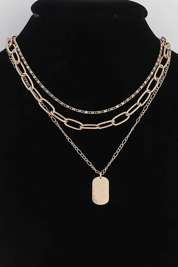 Tag Layered Necklace