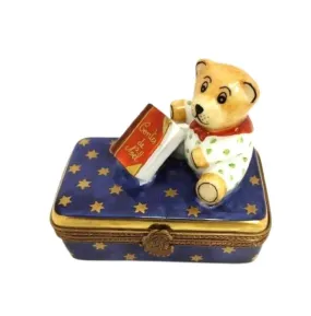 Teddy Bear w Christmas Book