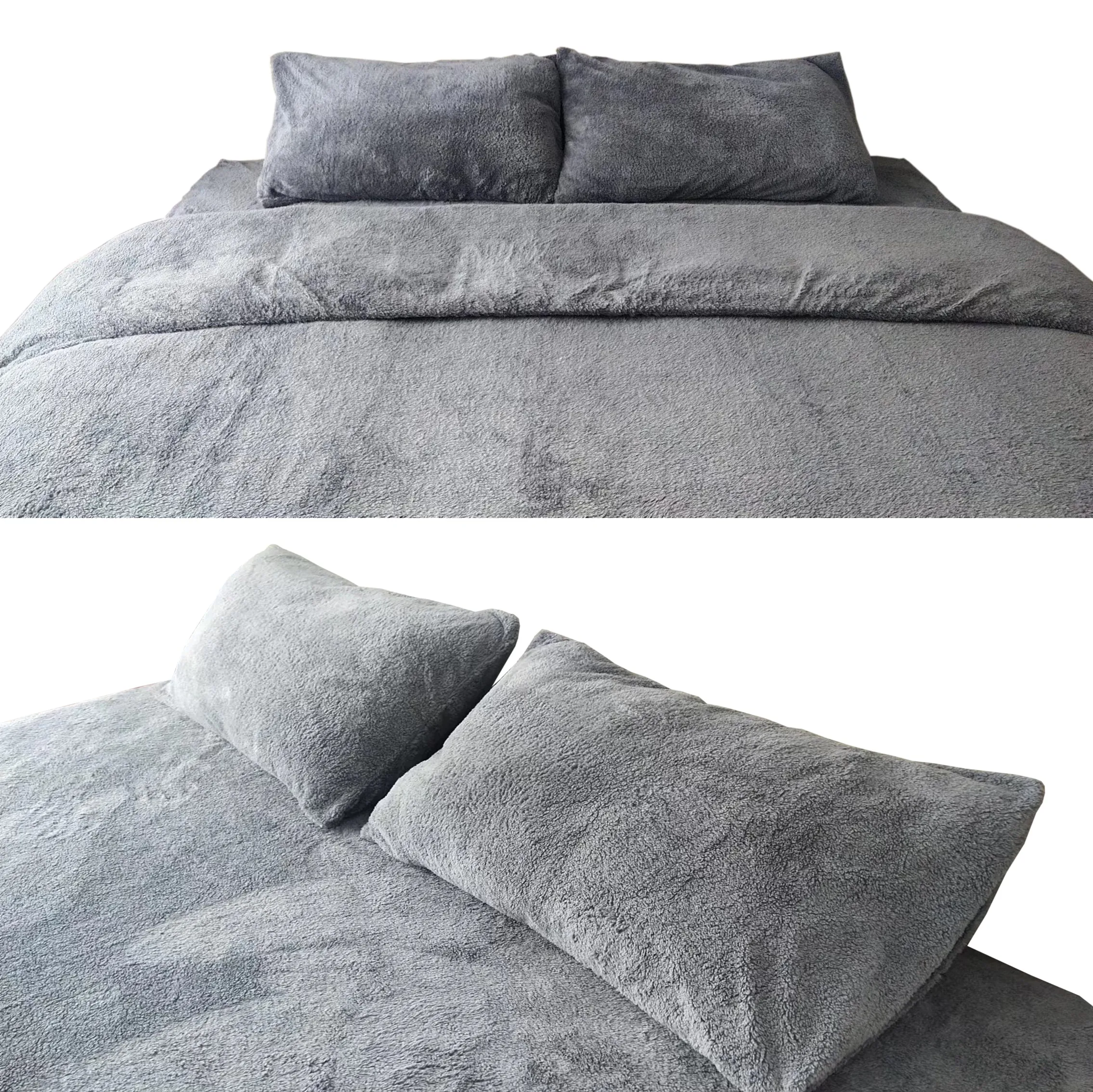 Teddy Fleece Fitted Sheet (Grey)
