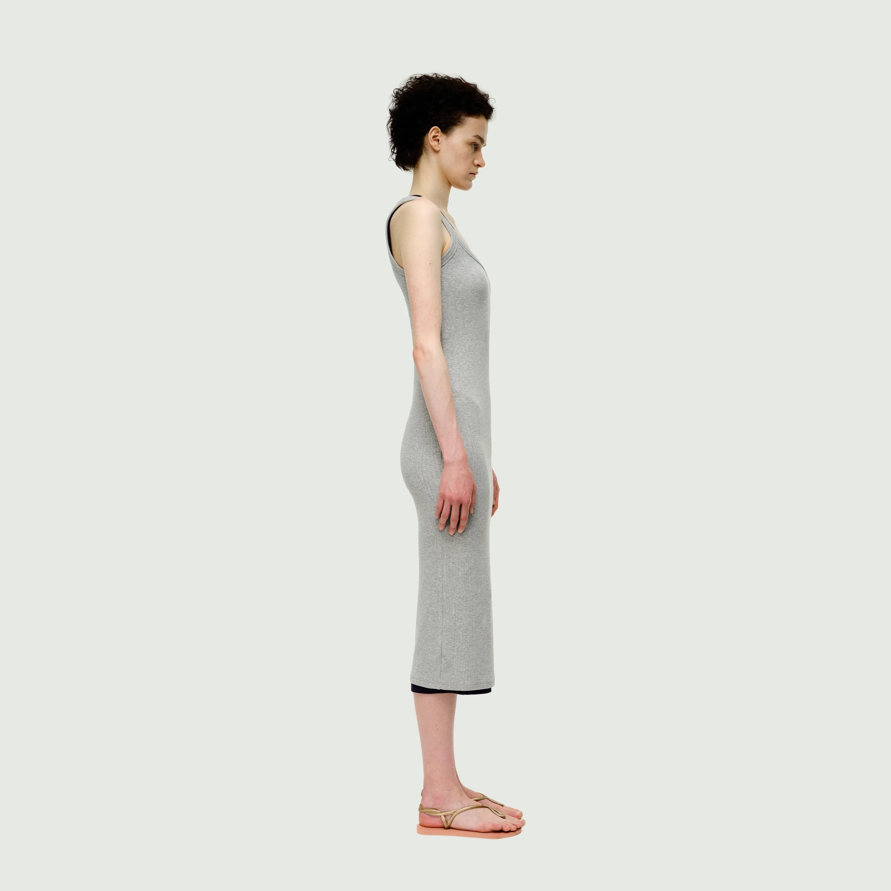 The Slim Fit Long Slip Dress