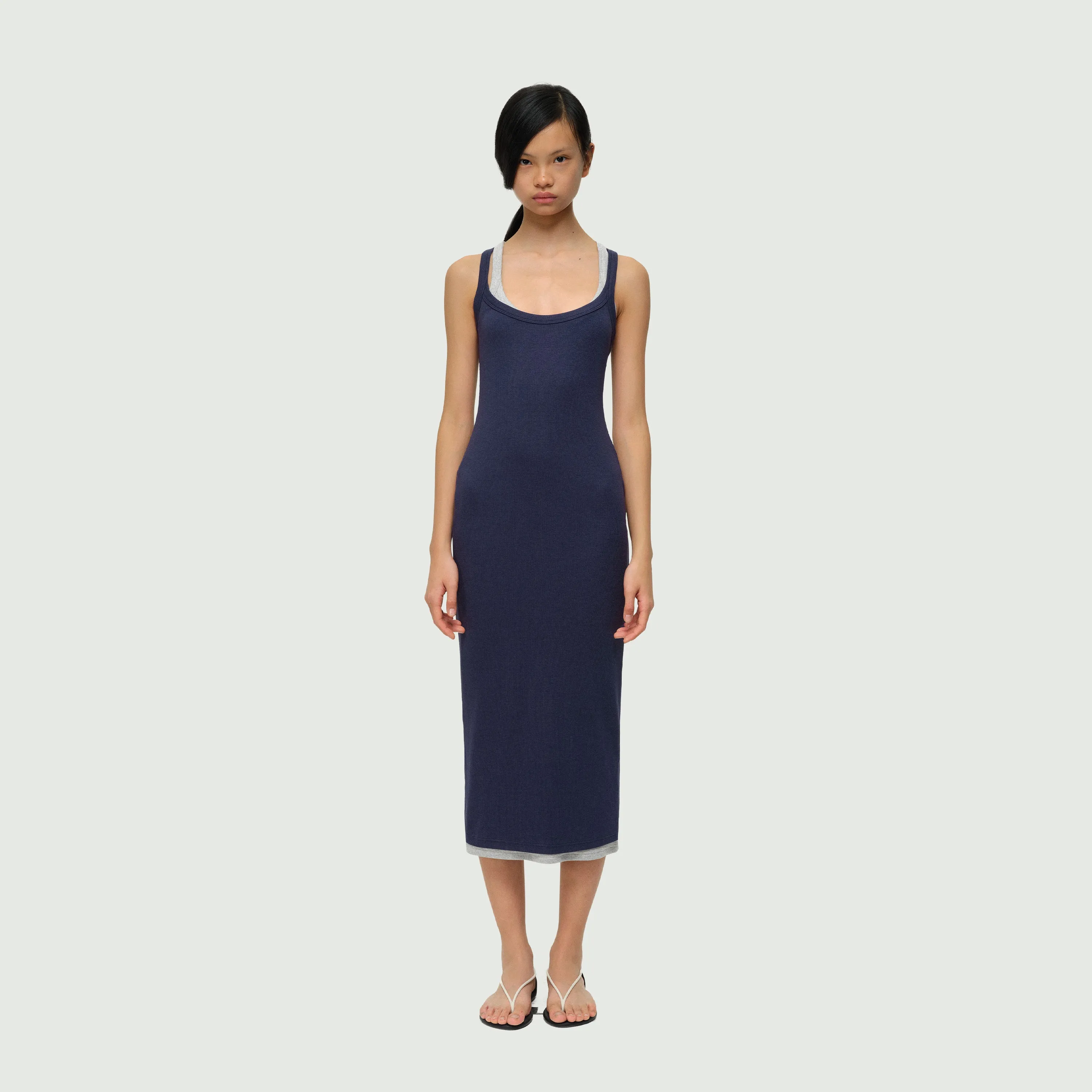 The Slim Fit Long Slip Dress