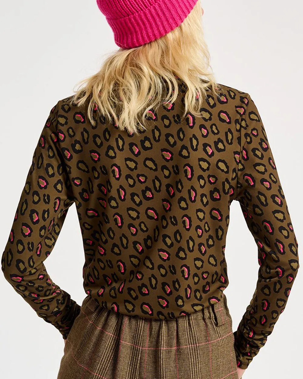 Trekking Green Campine Printed Turtleneck Top