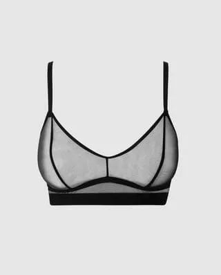 Understatement Underwear - Mesh Balconette - Black