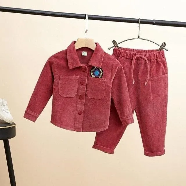 Vintage Baby Boys Clothes Winter Children's Clothing Boys and Girls Suits Kids Clothes for Girls Casual set Wholesale