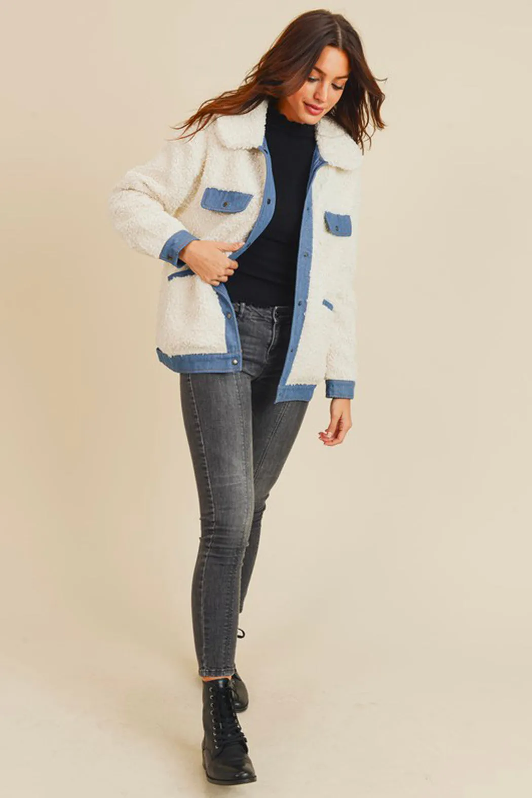 Warm & Fuzzy Oversized Sherpa Jacket