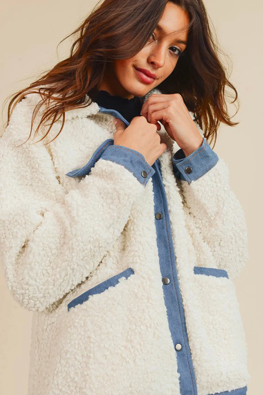 Warm & Fuzzy Oversized Sherpa Jacket