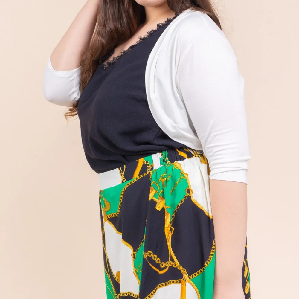 Wear It All Crop Bolero in Off White PLUS