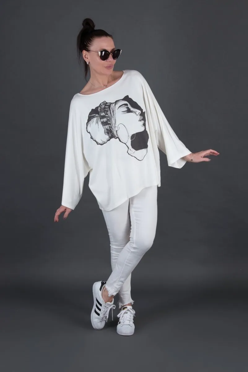 White African Woman Top NIKI