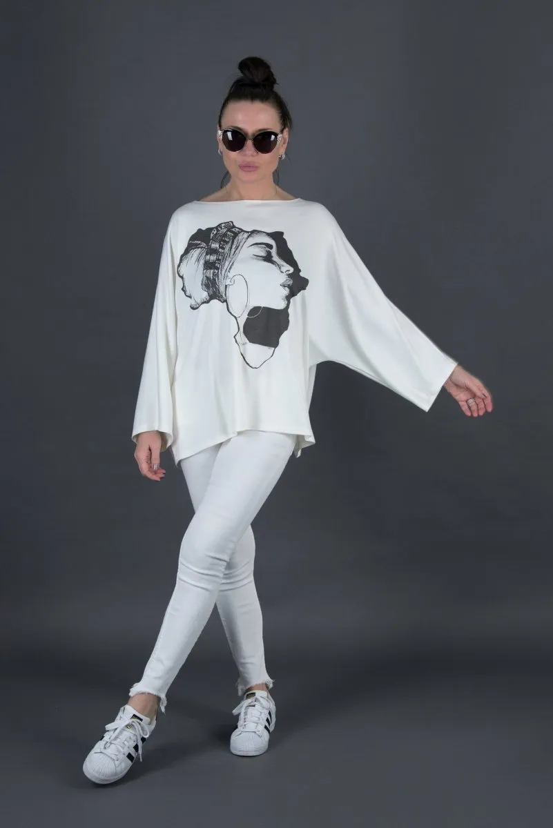 White African Woman Top NIKI