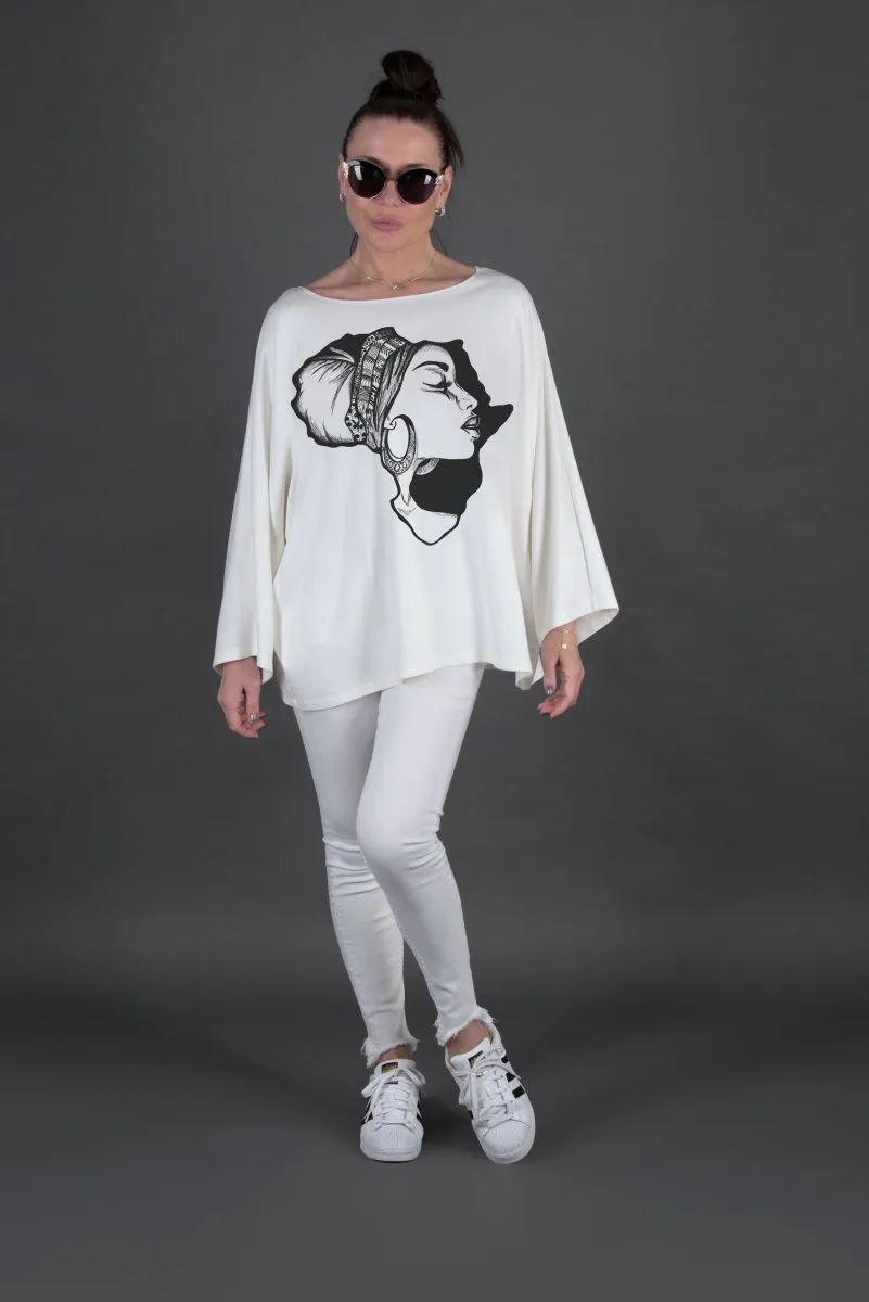 White African Woman Top NIKI