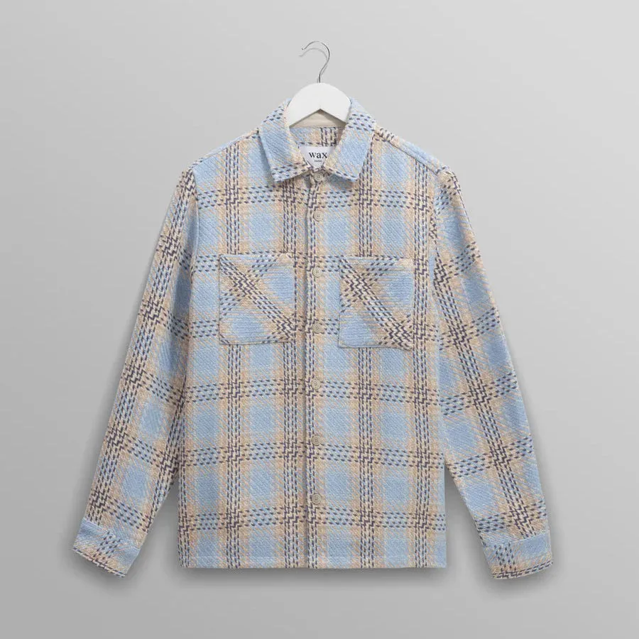 Whiting Overshirt Earl Check (Pale Blue   Ecru)