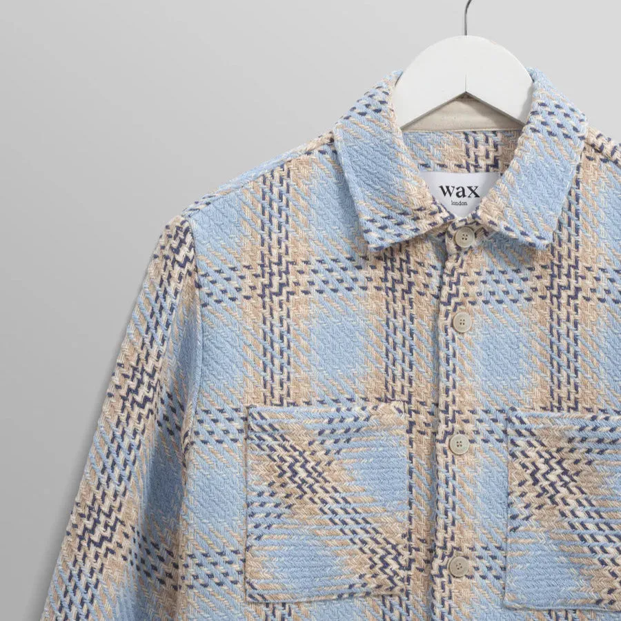 Whiting Overshirt Earl Check (Pale Blue   Ecru)