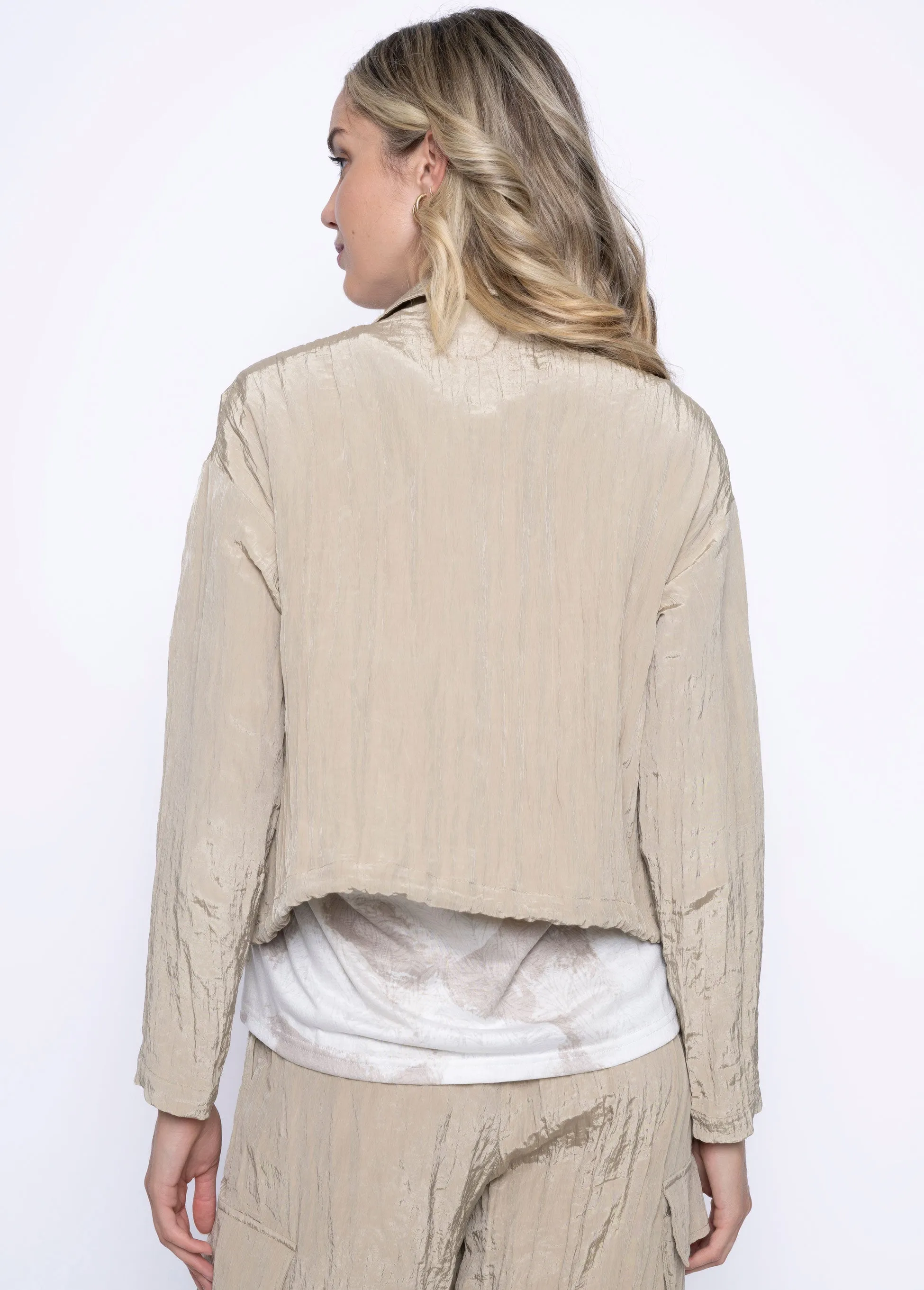 Wide Leg Cargo Pants - Light Khaki
