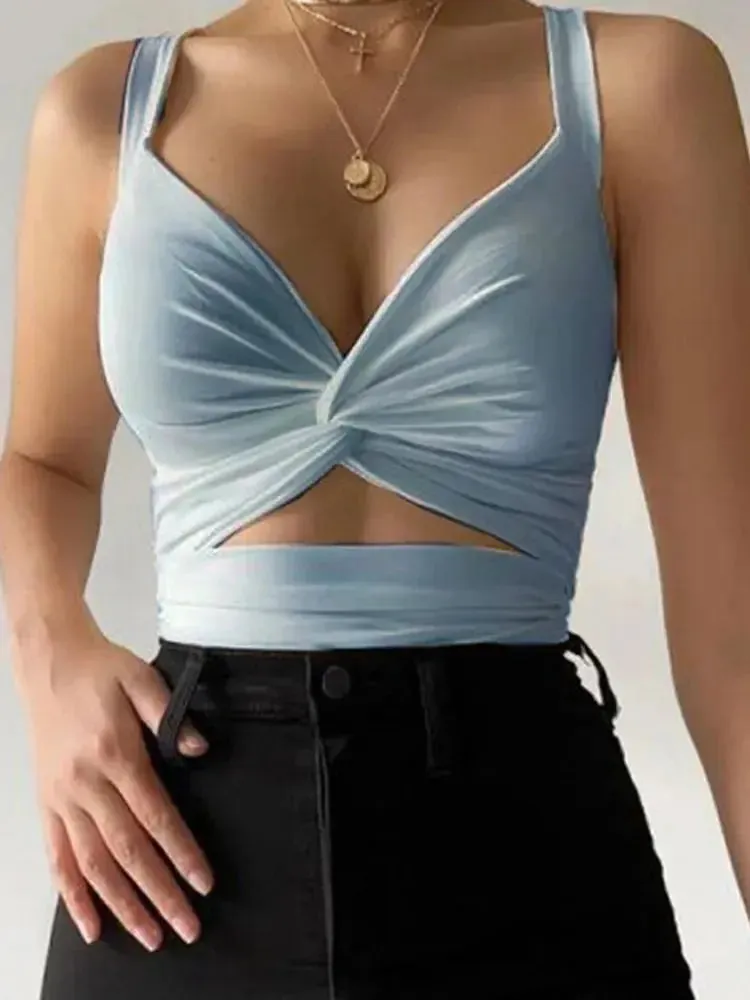 Wide Strap Sleeveless Cami Top