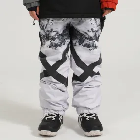 Winter Reflective Stripe Ski Cargo Jogger Pants Unisex Snowboard Trousers