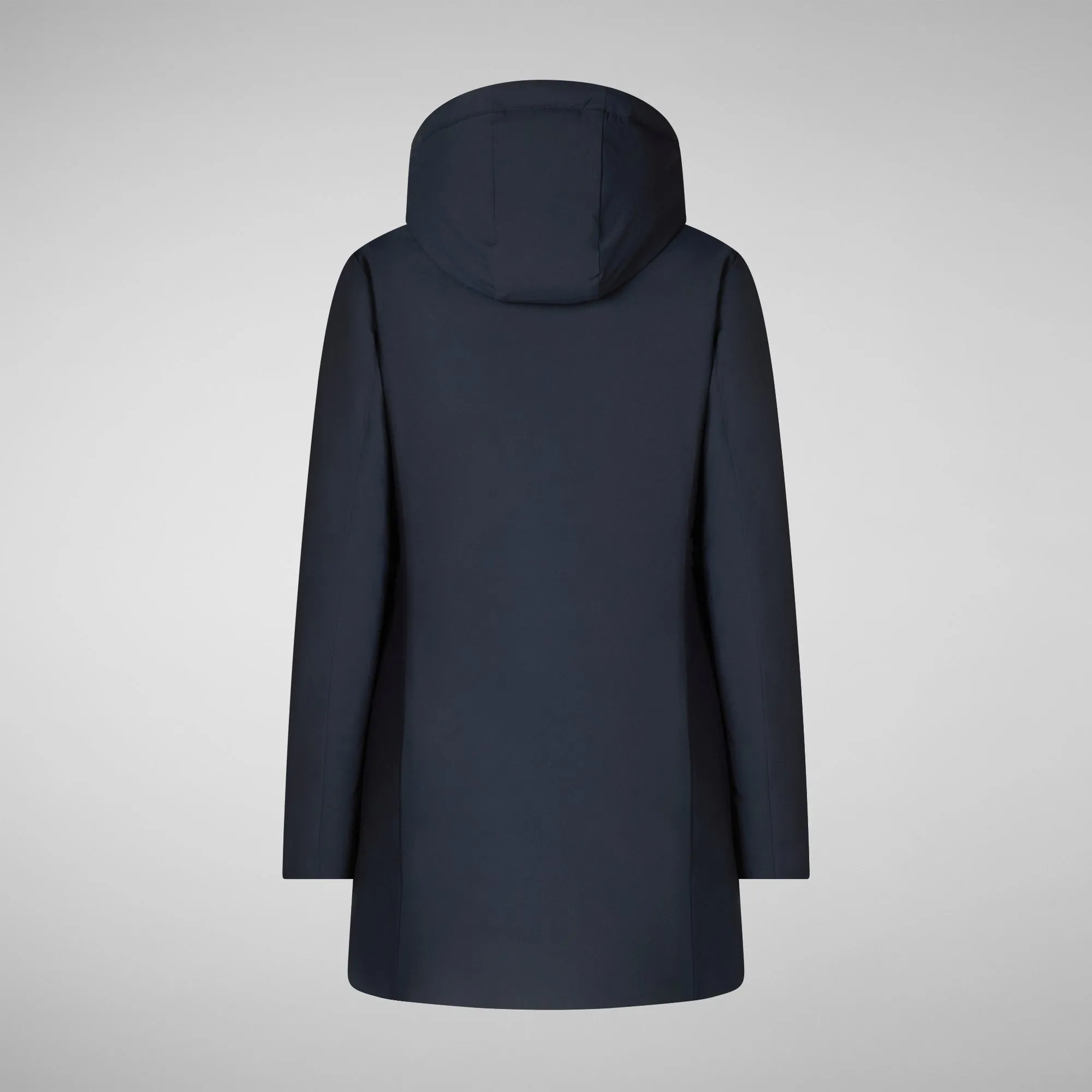 Woman's hooded parka Rachel in blue black