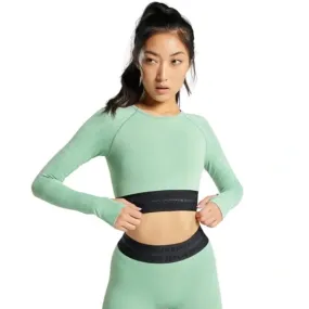 Women's Name Brand Print Sport Slim Top,Green