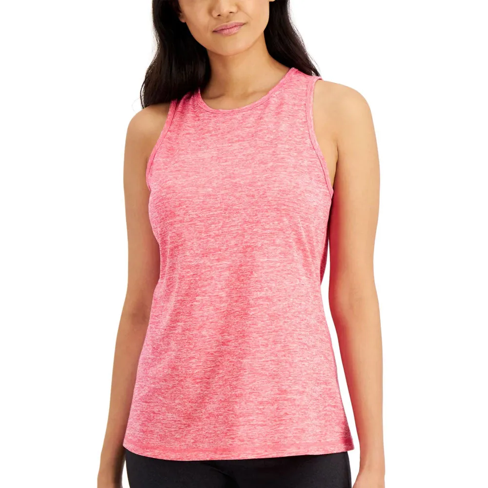 Women's Plain Keyhole-Back Tank Top,Neon Pink