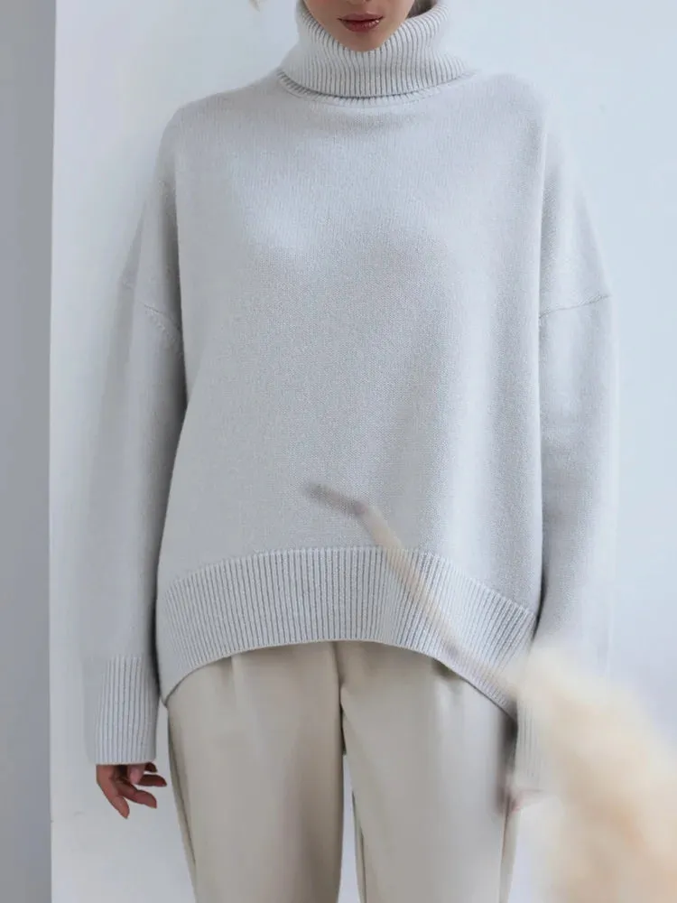 Women's Thick Oversize Turtleneck Jumper