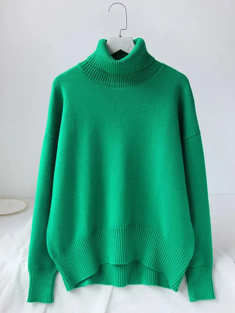Women's Thick Oversize Turtleneck Jumper