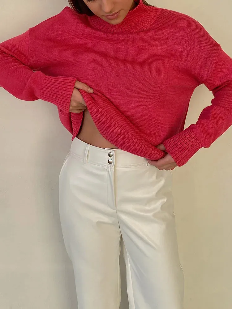 Women's Thick Oversize Turtleneck Jumper