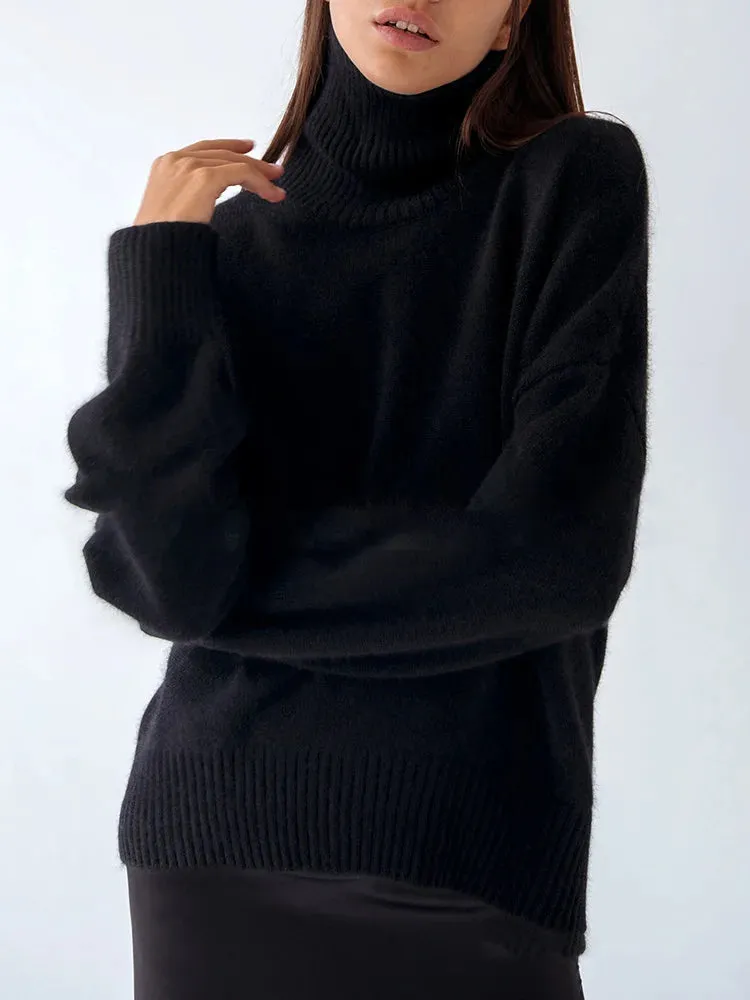 Women's Thick Oversize Turtleneck Jumper