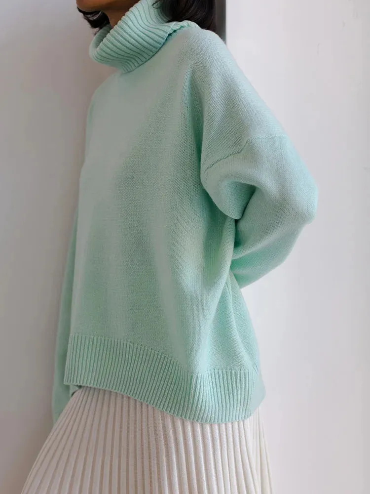 Women's Thick Oversize Turtleneck Jumper