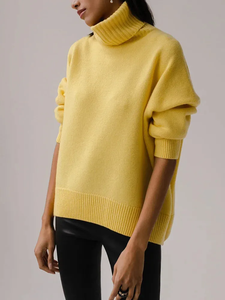 Women's Thick Oversize Turtleneck Jumper