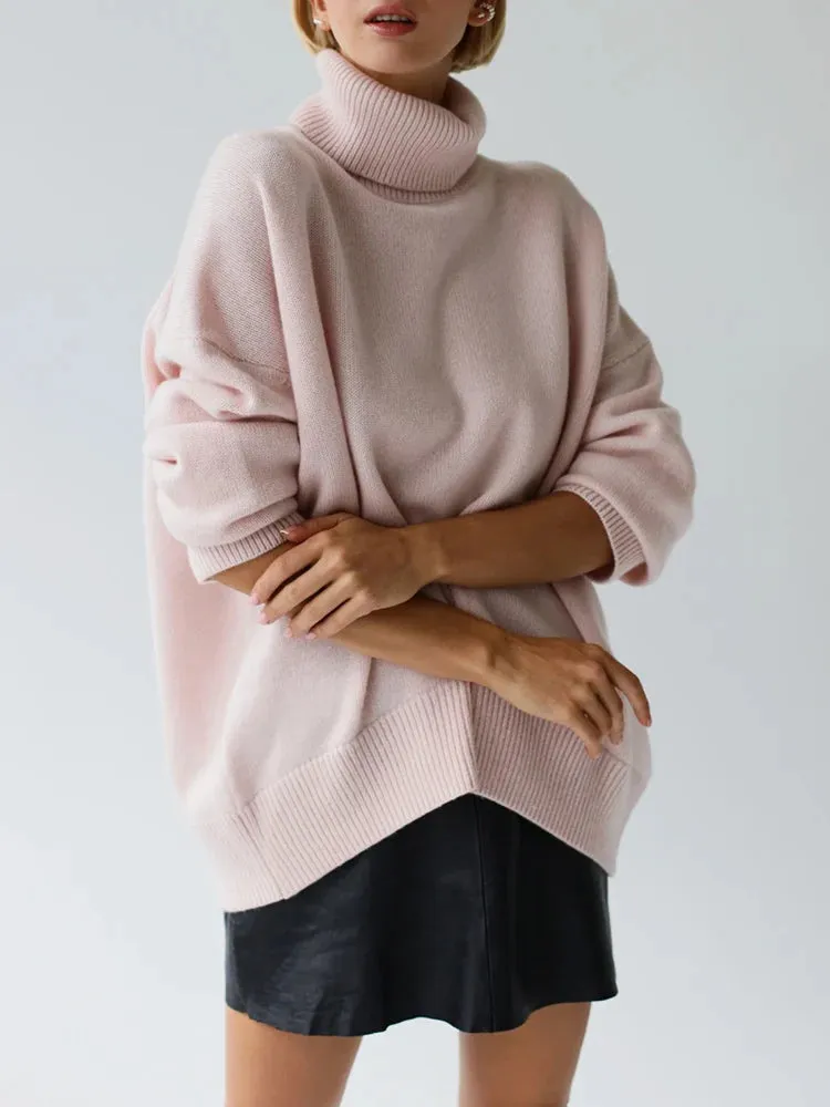 Women's Thick Oversize Turtleneck Jumper