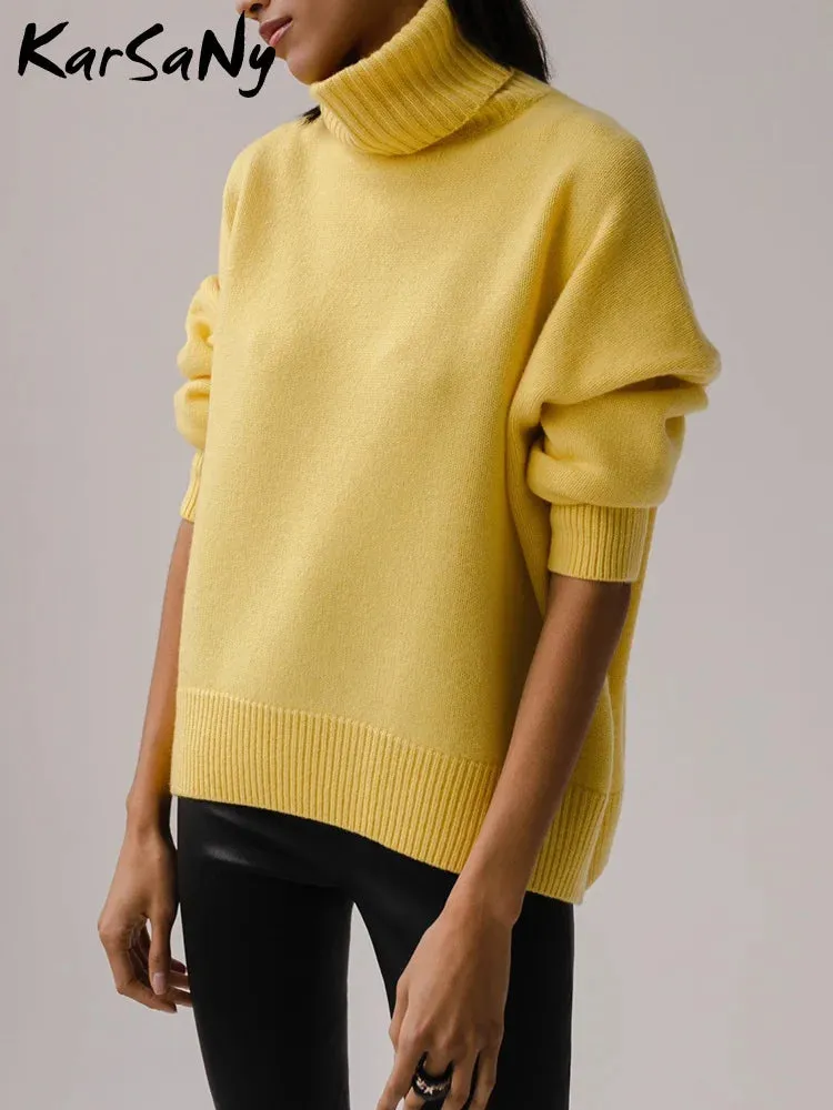 Women's Thick Oversize Turtleneck Jumper