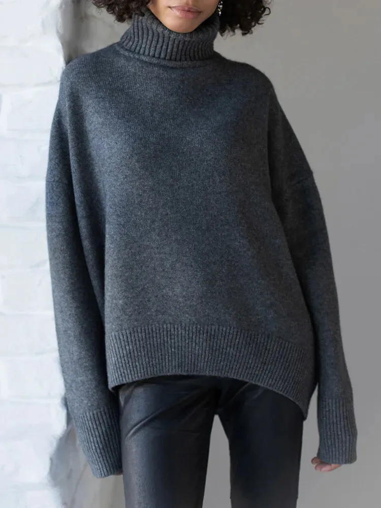 Women's Thick Oversize Turtleneck Jumper