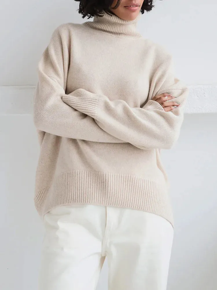 Women's Thick Oversize Turtleneck Jumper