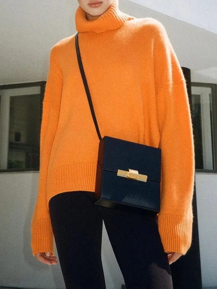 Women's Thick Oversize Turtleneck Jumper